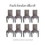 Pack 8 Fundas de Silla Gris/ Confección