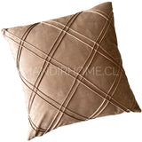 ¡Queda 1! Funda de Cojín Velvet Beige Rombo Doble Cuadrada 45x45cms