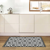 Alfombra Vinílica Rombos Negro 140X70cms